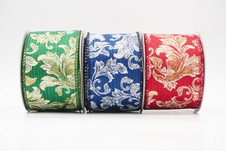 Elegant Baroque Floral Metallic Wired Ribbon_KF9719.KF9720.KF9721.KF9722 (1)